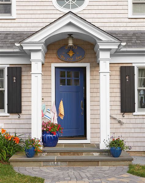 blue exterior doors.